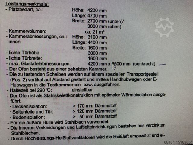 Glass tempering furnace TMB Heat Soak Test furnace