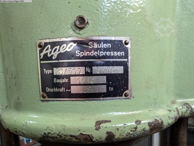 Hand-Operated Fly Press AGEO 28/510