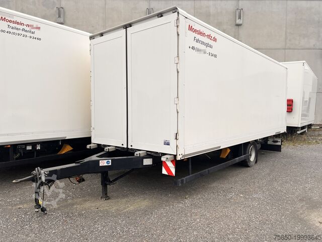 Box trailer Möslein EK 1- D 7,3  1 Achs Kofferanhänger Durchladen7,08 m lang
