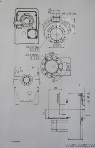 Positioner gearbox for positioning machine ABB Positioner MTD 750 (3273)