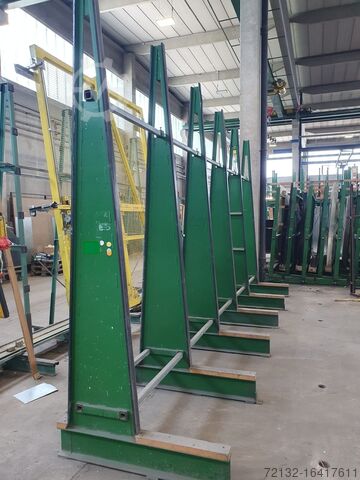 L-glass storage rack for large dimension Hegla TL 50-3V