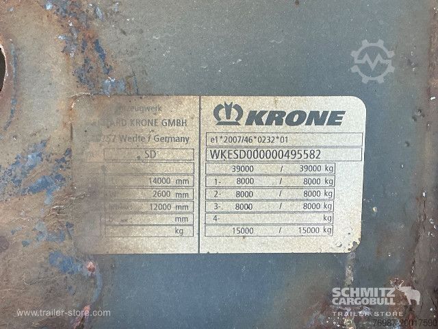 Box semitrailer Krone Trockenfrachtkoffer Standard Ladebordwand
