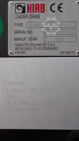 Crane truck DAF CF 480 6X2 HIAB X-HIDUO 298 EP-4 KRAAN/KRAN/CRA...