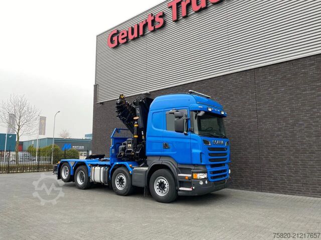 Kranwagen Scania R560 V8 8X2 TREKKER/BAKWAGEN + HIAB 477E-8 HIPR...