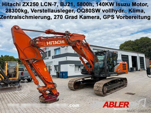 Chain excavator HITACHI ZX250 LCN-7 OQ80SW vollhydr. ZSA