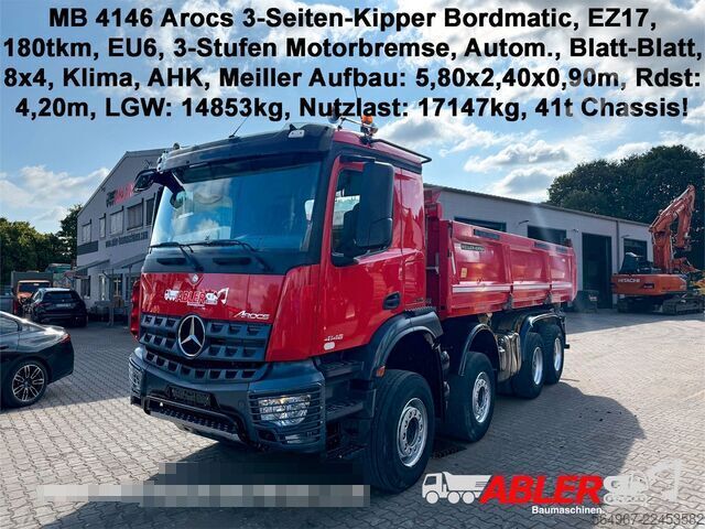 Three-sided tipper truck MERCEDES-BENZ Arocs 4146 3.S.K Bordmatic