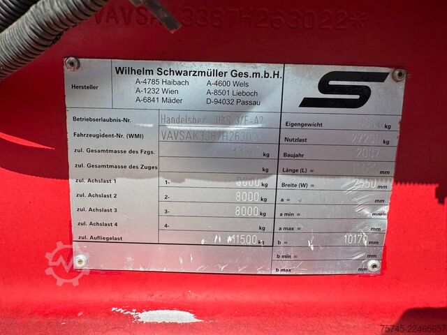 Kipper Auflieger SCHWARZMÜLLER HKS 3/E-AK *GETREIDEKIPPER * ROLLPLANE * LIFT *