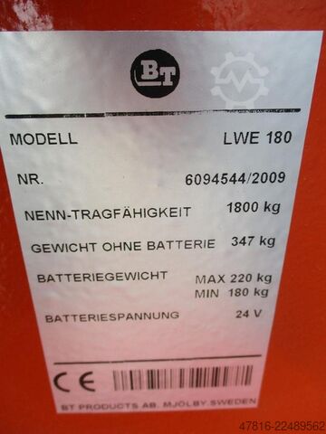 Niederhubwagen BT LWE180