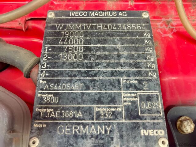 Standard-SZM Iveco Stralis 450 Manual gearbox,  2X FUEL TANK, FRIGO
