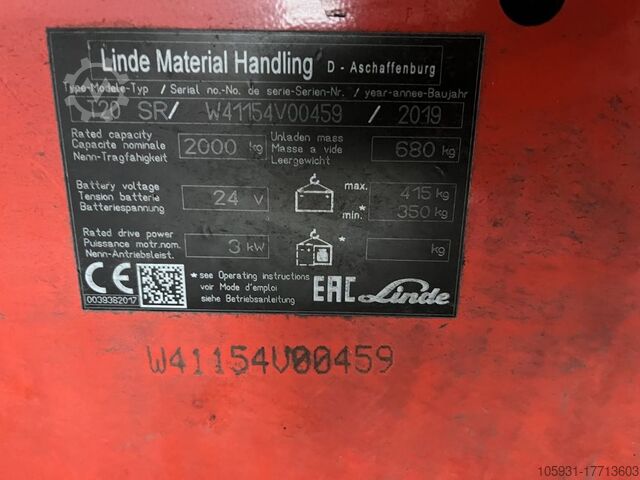 Electric Pallet Truck Linde T20SR