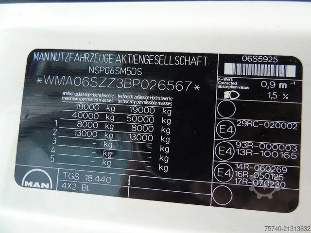 Crane MAN TGS 18.440 + ATLAS 165 + EURO 5 + TRAILER 3 AXL...