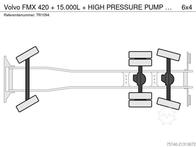 Vacuum truck Volvo FMX 420 + 15.000L +  HIGH PRESSURE PUMP + URACA...