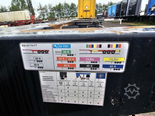 Container transport D-TEC FLEXI TRAILER - ALL CONNECTIONS - BPW DRUM - AP...