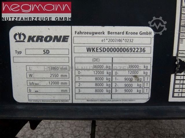 Auflieger mit Pritsche & Plane KRONE SDP 27, BPW ECO Plus,  Standart, Deutsch