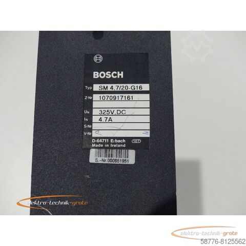 Bosch component Bosch SM 4,7/20-G16 Servo Control Module 1070917161 generalüberholt mit 12 Monaten Gewährleistung-