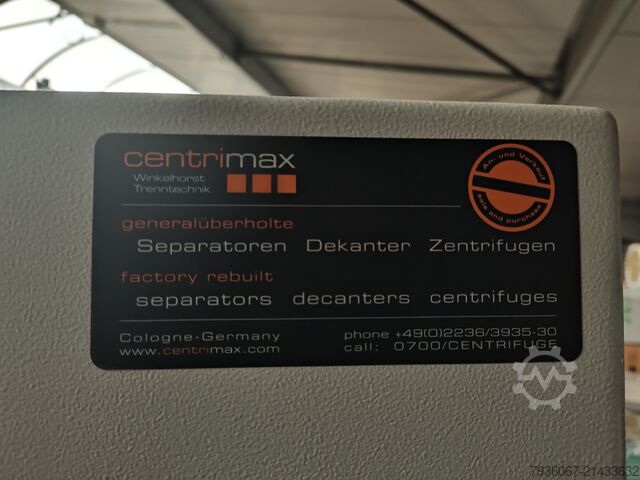 Two-phase decanter GEA Westfalia Separator CA 220-010