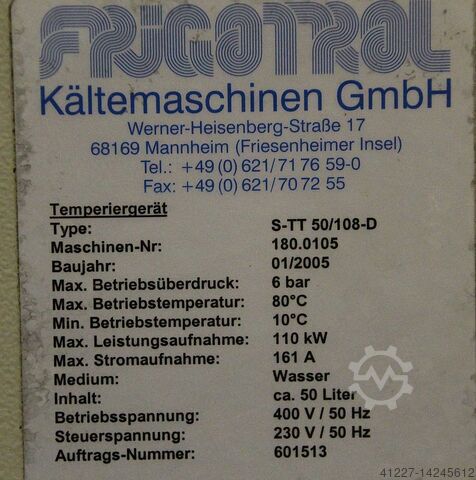 Temperiergerät 110 kW Frigotrol S-TT 50/108-D