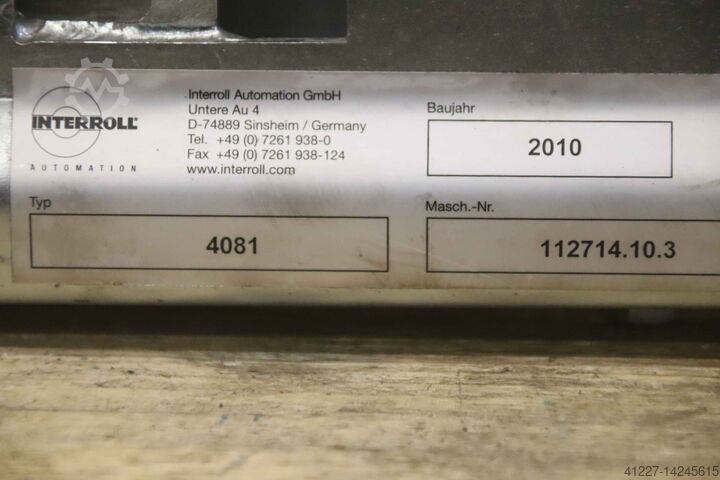 Conveyor belt Interroll 4081  650 x 550 mm