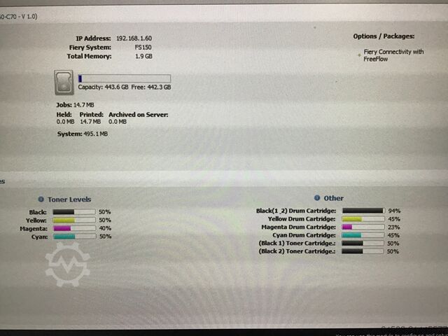 XEROX C60 mit interner FIERY EX-i C60/70 XEROX XEROX Digital Color Press C60