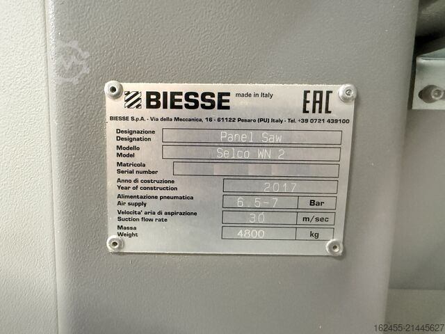 Plattenaufteilsäge BIESSE SELCO WN 2