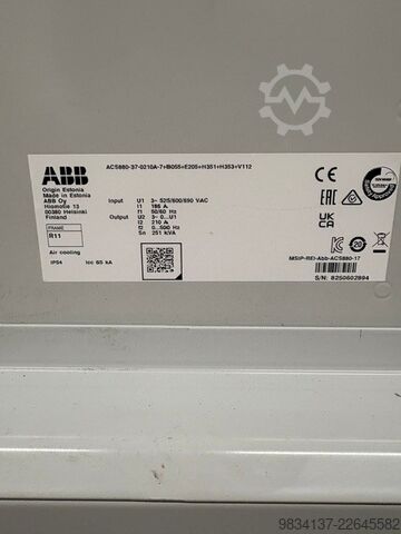 Control unit ABB ACS880-37-0210A-7+B055+E205+H353+V112