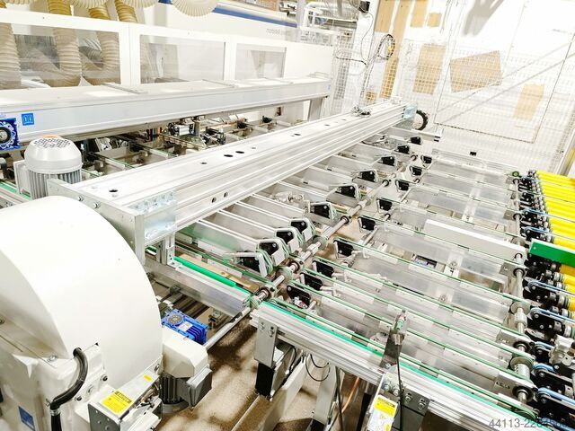 Automatic CNC Drilling LINE + Splitting MORBIDELLI + MAHROS + CELASCHI (SCM) PowerFlex + Brush + SPL