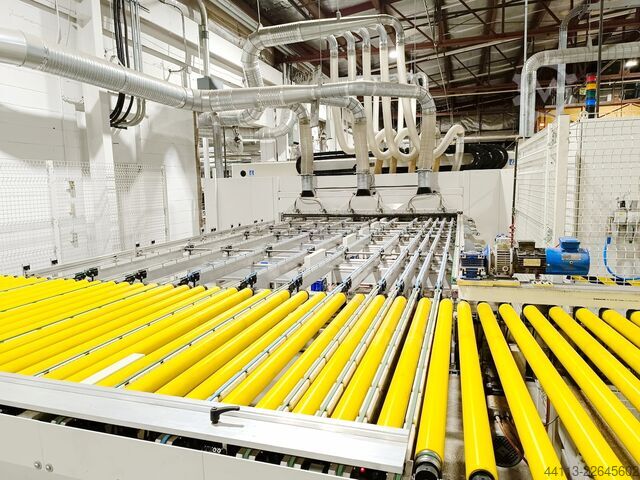 Automatic CNC Drilling LINE + Splitting MORBIDELLI + MAHROS + CELASCHI (SCM) PowerFlex + Brush + SPL