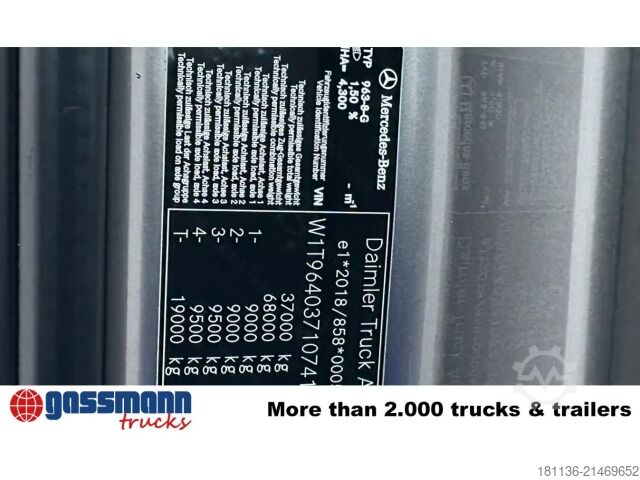 Flatbed truck Mercedes-Benz Arocs 3251 L 8x4/4, Retarder, BigSpace, Navi,