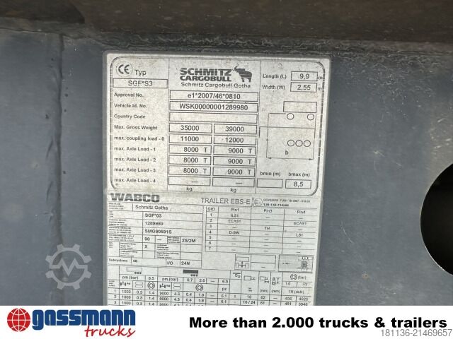 Kipper Auflieger Schmitz SKI 24 SL 8.2, Liftachse, Stahlmulde ca. 28m³