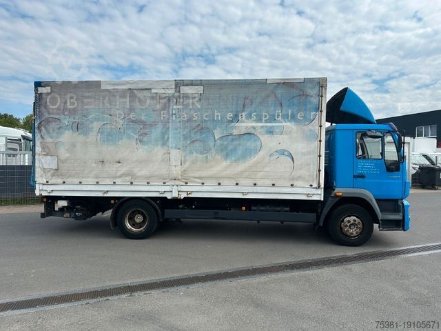Flatbed truck with tarp MAN 14 Tonner LE 220