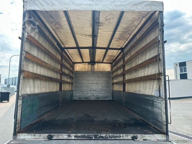 Flatbed truck with tarp MAN 14 Tonner LE 220