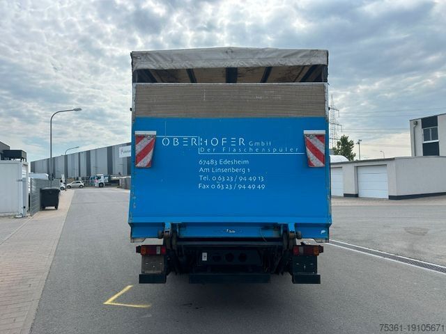 Flatbed truck with tarp MAN 14 Tonner LE 220