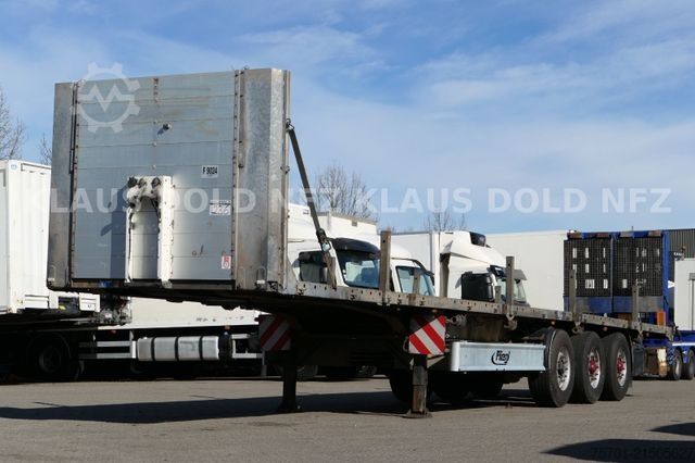 Auflieger mit Arbeitsbühne FLIEGL SDS 350 Platto Liftachse Alu-Bordwände Runge