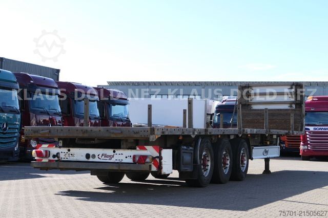 Auflieger mit Arbeitsbühne FLIEGL SDS 350 Platto Liftachse Alu-Bordwände Runge