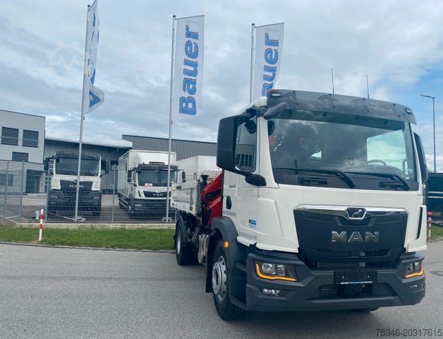 Kipper LKW MAN TGM 18.320 /4x2/BL/Meiller/Kipper/Kran/15 m/ Neu