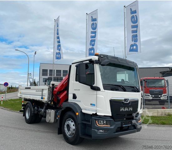 Truck mounted crane MAN TGM 18.320 /4x2/BL/Meiller/Kipper/Kran/15 m/ Neu