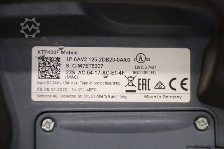 Simatic Multi Panel Touch Siemens KTP400F Mobile  6AV21252DB230AX0