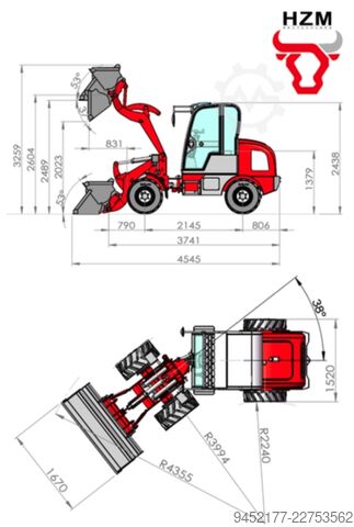 Radlader HZM 811 Profi Yunnei 25PS
