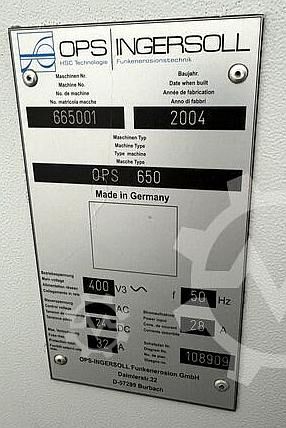 CNC machining center OPS INGERSOLL OPS 650