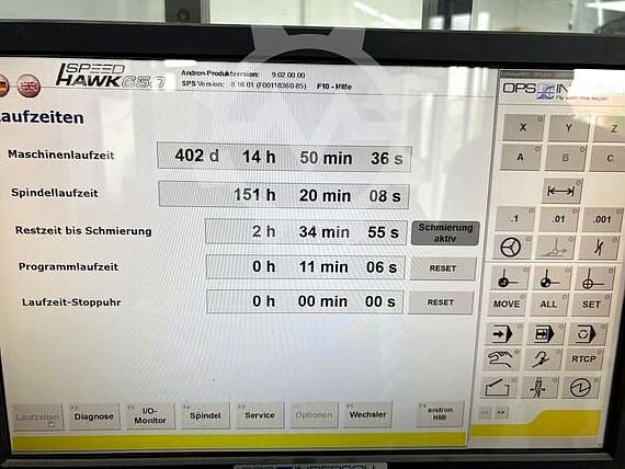 CNC machining center NEW SPINDLE OPS INGERSOLL SPEED HAWK 650