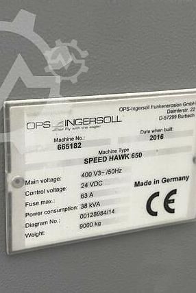 CNC machining center NEW SPINDLE OPS INGERSOLL SPEED HAWK 650