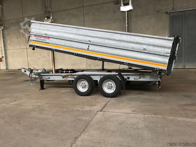 Kippanhänger Möslein TTD11- BA Verzinkt  neuer Tandem 3- Seitenkipper Tiefladermit Bordwand- Aufsatz-- Neufahrzeug --