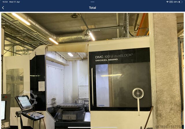 Bearbeitungszentrum DMG MORI DMC 100 U duoBLOCK