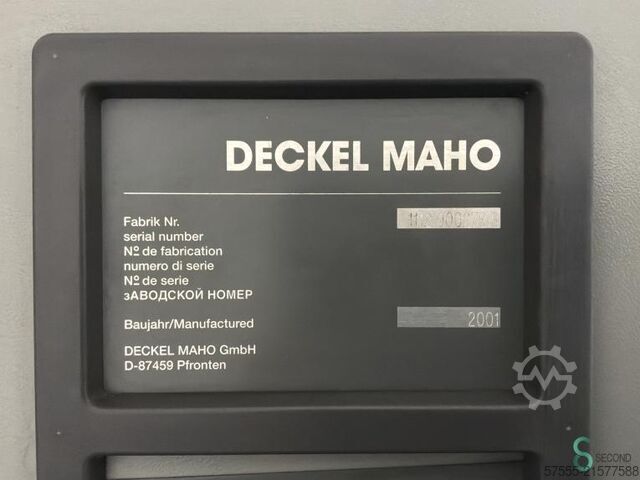 Milling machines  Deckel MAHO DMU 60T 2001 Deckel MAHO DMU 60T