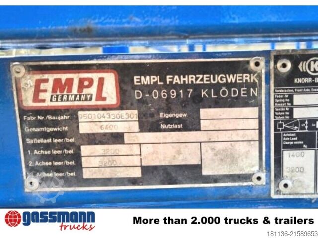 Trailer Empl TL 6,4 Spezial-Tiefladeanhänger, Ex-Polizei