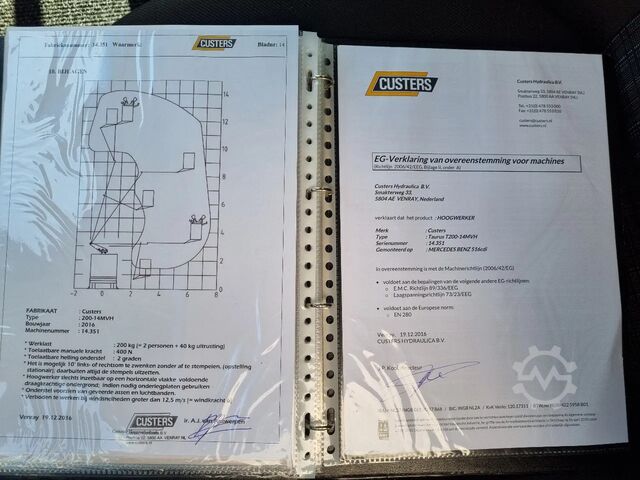 Aerial platform Mercedes-Benz Sprinter 516 CDI 14 M Custers Hoogwerker Hubar...