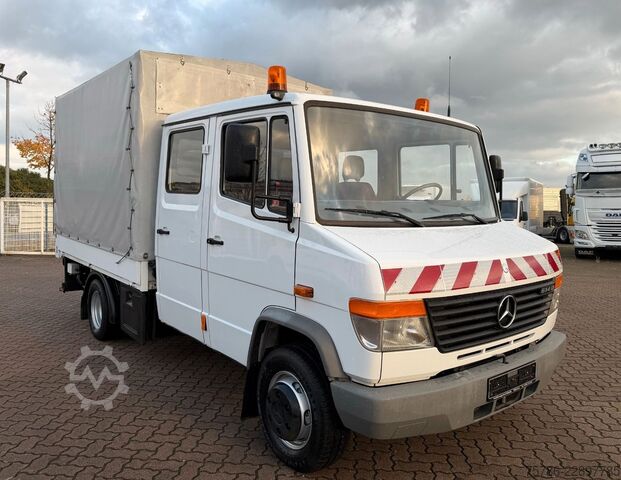 Curtain sider van MERCEDES-BENZ Vario 614 D DoKa PP/ DPF/ LBW 1.0t/ AHK/ Org. KM