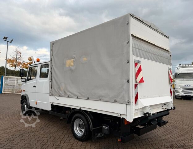 Curtain sider van MERCEDES-BENZ Vario 614 D DoKa PP/ DPF/ LBW 1.0t/ AHK/ Org. KM