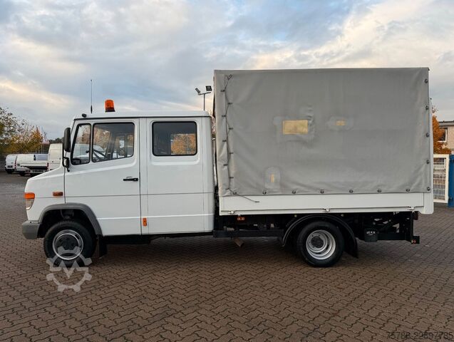 Curtain sider van MERCEDES-BENZ Vario 614 D DoKa PP/ DPF/ LBW 1.0t/ AHK/ Org. KM