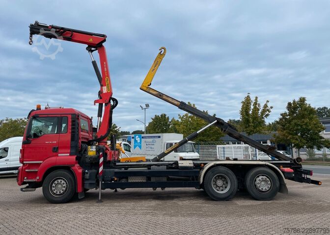 Truck mounted crane MAN TGS 26.400 6x2 BL/ Pk 17001 5+6+Funk/ AC/  AHK